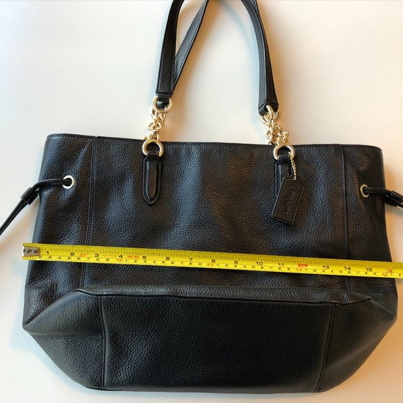 Coach black leather large handbag - Picture 10 of 13